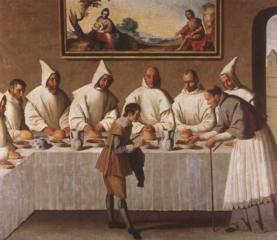 Francisco de Zurbaran St Hugo of Grenoble in the Carthusian Refectory (mk08) Sweden oil painting art